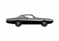 Blueprint Dodge Charger Coupe 1972 A4 Photo Print