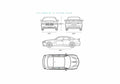 Blueprint Dodge Charger Dimension Sedan 2011 A4 Photo Print