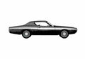 Blueprint Dodge Charger Hardtop Coupe 1972 A4 Photo Print