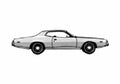 Blueprint Dodge Charger Hardtop Coupe 1973 A4 Photo Print