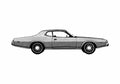 Blueprint Dodge Charger Hardtop Coupe 1974 A4 Photo Print