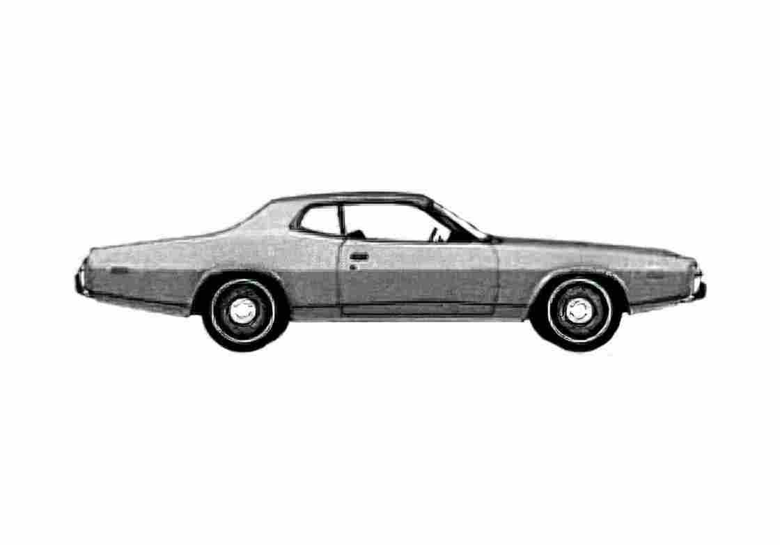 Blueprint Dodge Charger Hardtop Coupe 1974 A4 Photo Print