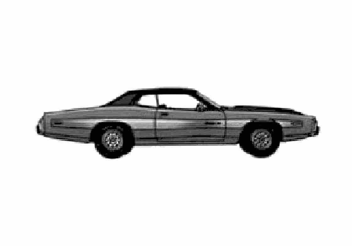 Blueprint Dodge Charger Rallye Coupe 1973 A4 Photo Print