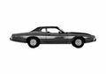 Blueprint Dodge Charger Rallye Coupe 1974 A4 Photo Print