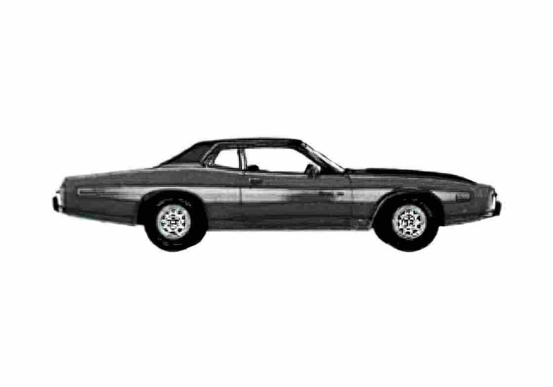 Blueprint Dodge Charger Rallye Coupe 1974 A4 Photo Print