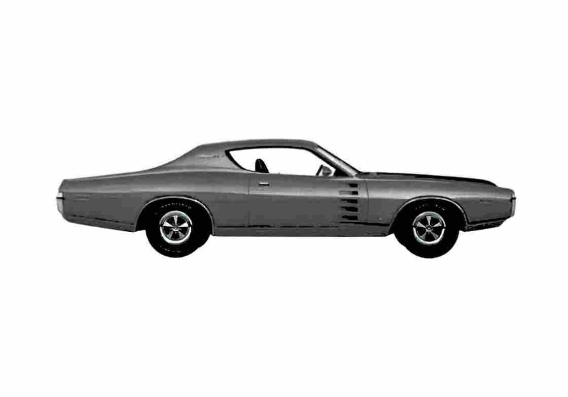 Blueprint Dodge Charger Rallye Hardtop Coupe 1972 A4 Photo Print