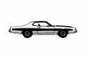Blueprint Dodge Charger Rallye Hardtop Coupe 1973 A4 Photo Print