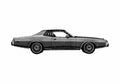 Blueprint Dodge Charger SE Coupe 1974 A4 Photo Print