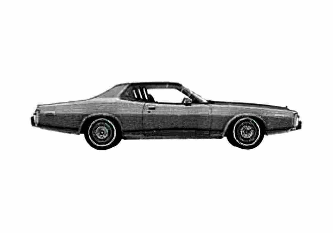 Blueprint Dodge Charger SE Coupe 1974 A4 Photo Print