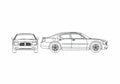 Blueprint Dodge Charger Sedan 2006 A4 Photo Print