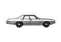 Blueprint Dodge Coronet 4 door Sedan 1973 A4 Photo Print