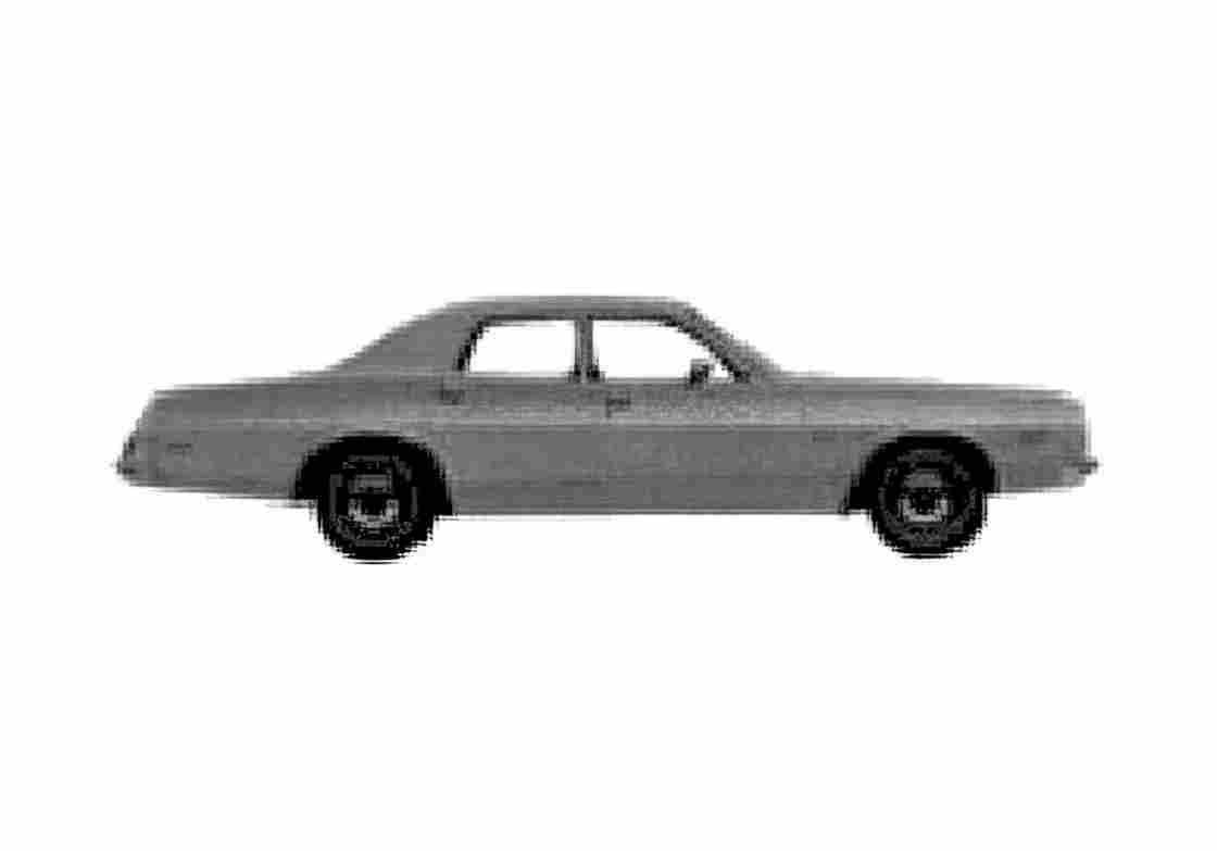 Blueprint Dodge Coronet 4 door Sedan 1975 A4 Photo Print