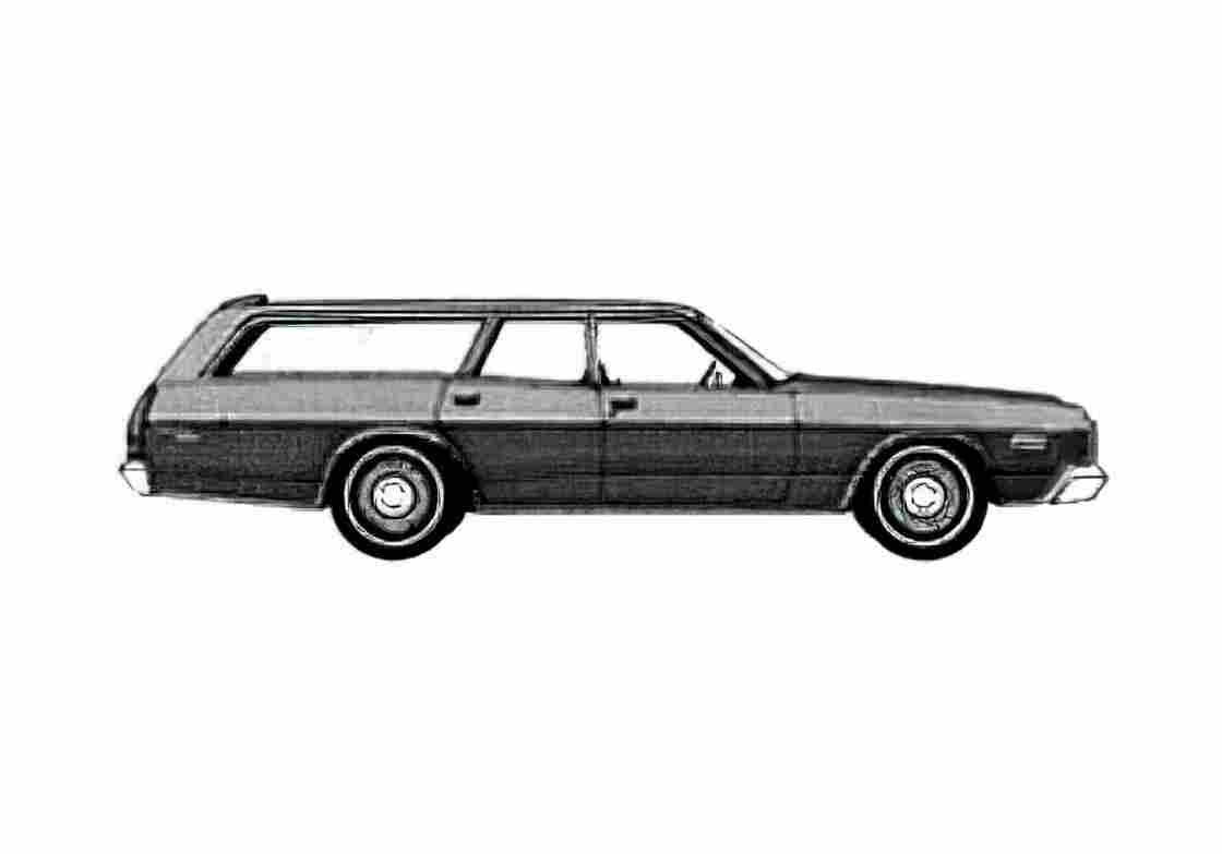 Blueprint Dodge Coronet Custom Station Wagon 1974 A4 Photo Print