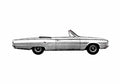 Blueprint Dodge Coronet RT Cabriolet 1967 A4 Photo Print