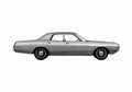 Blueprint Dodge Coronet Sedan 1972 A4 Photo Print
