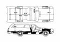 Blueprint Dodge Coronet Station Wagon 1974 A4 Photo Print