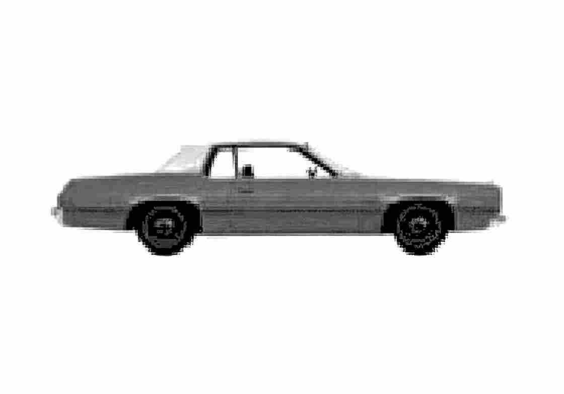 Blueprint Dodge Coronet brougham 2 door Coupe 1975 A4 Photo Print