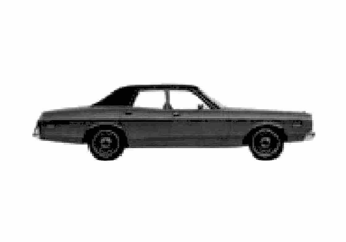 Blueprint Dodge Coronet brougham 4 door Sedan 1975 A4 Photo Print