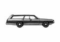 Blueprint Dodge Coronet crestwood Wagon 1973 A4 Photo Print