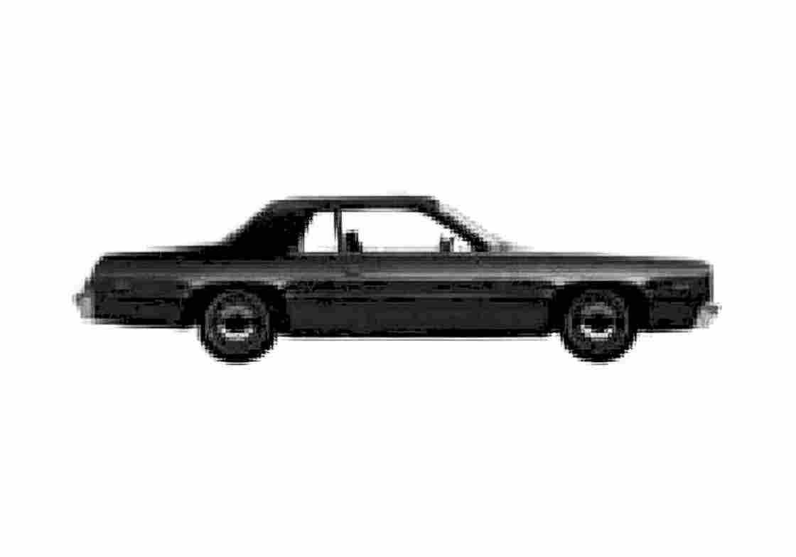 Blueprint Dodge Coronet custom 2 door Coupe 1975 A4 Photo Print