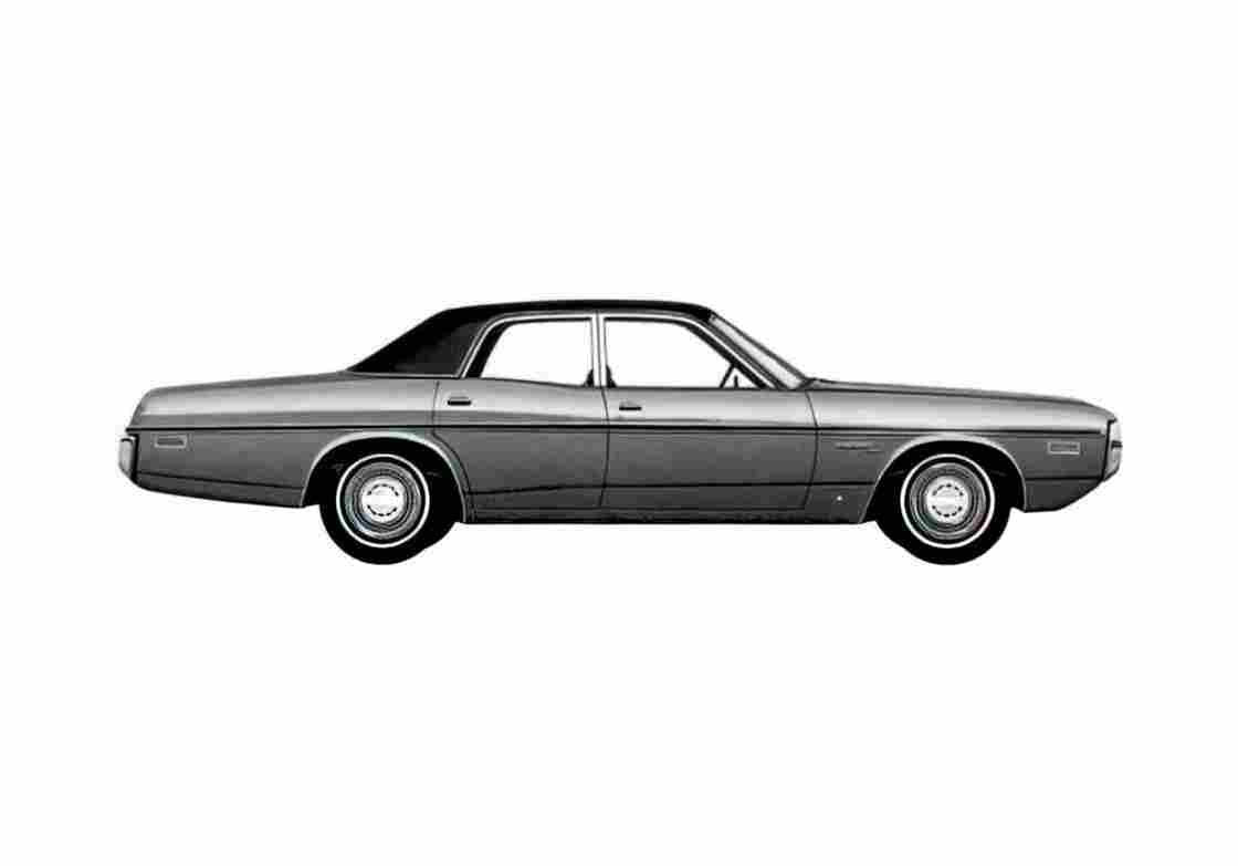 Blueprint Dodge Coronet custom Sedan 1972 A4 Photo Print