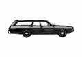 Blueprint Dodge Coronet custom Wagon 1973 A4 Photo Print