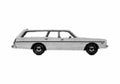 Blueprint Dodge Coronet custom Wagon 1975 A4 Photo Print