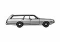 Blueprint Dodge Coronet station Wagon 1973 A4 Photo Print