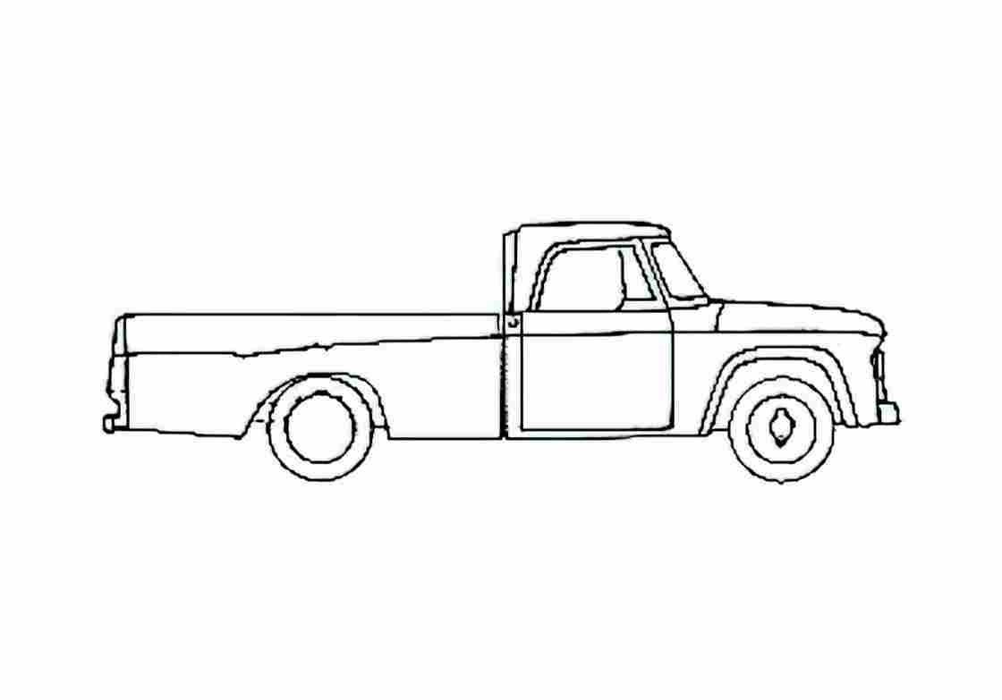 Blueprint Dodge D 100 Pick up 1964 A4 Photo Print