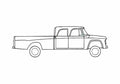 Blueprint Dodge D200 Crew Cab 4x4 Pick up 1970 A4 Photo Print