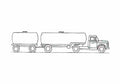 Blueprint Dodge D700 Trailer Truck 1959 A4 Photo Print