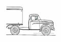 Blueprint Dodge D700 Truck 1959 A4 Photo Print
