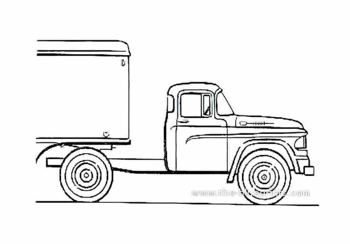 Blueprint Dodge D700 Truck 1959 A4 Photo Print