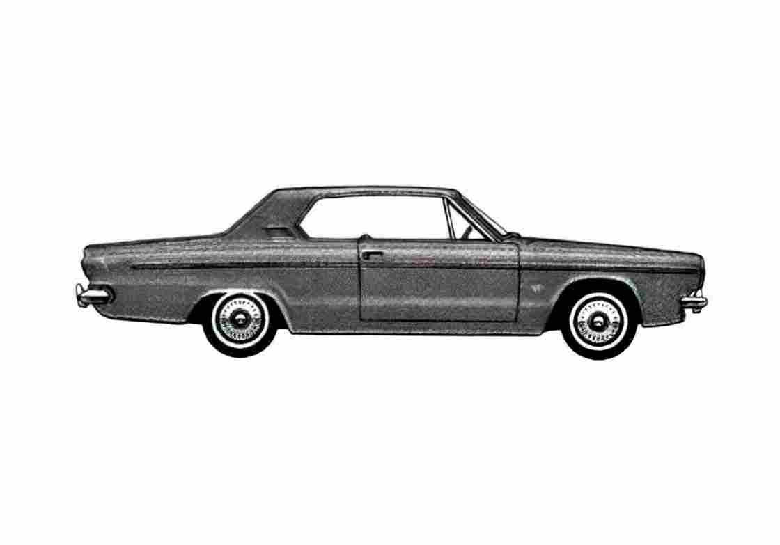 Blueprint Dodge Dart 2 door Hardtop Coupe 1963 A4 Photo Print