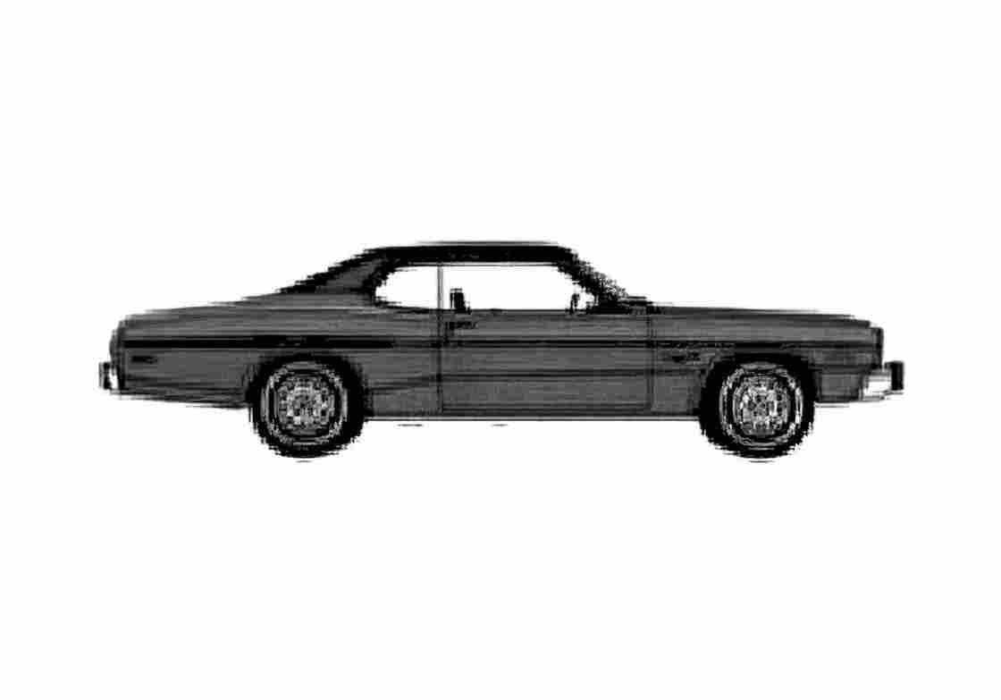 Blueprint Dodge Dart 340 Coupe 1973 A4 Photo Print