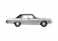 Blueprint Dodge Dart Custom Sedan 1974 A4 Photo Print