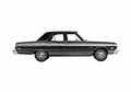 Blueprint Dodge Dart Custop Sedan 1974 A4 Photo Print