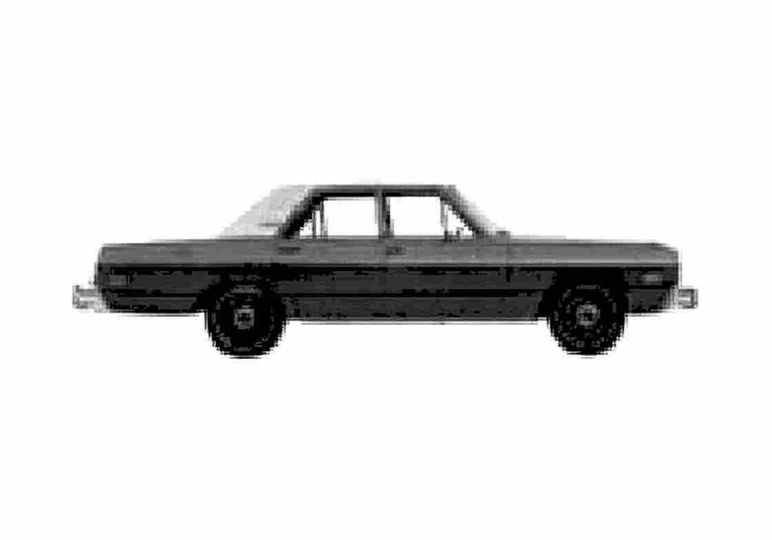 Blueprint Dodge Dart SE 4 door Sedan 1975 A4 Photo Print
