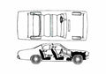 Blueprint Dodge Dart Sport Coupe 1974 A4 Photo Print