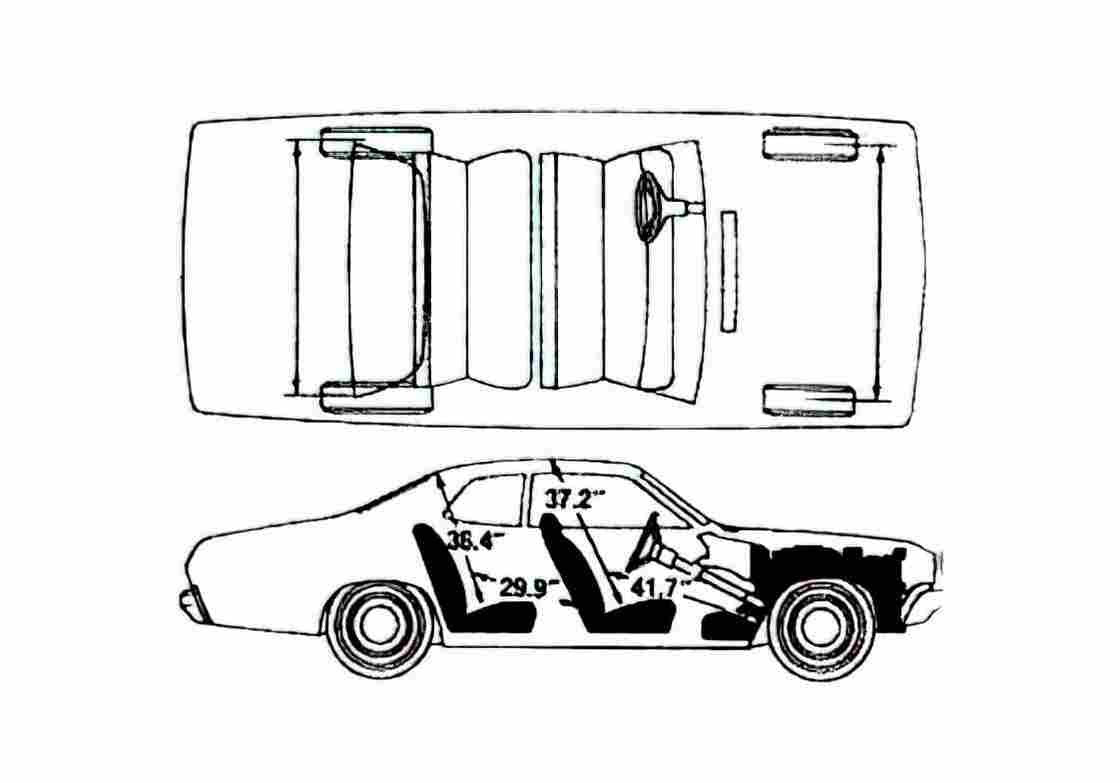 Blueprint Dodge Dart Sport Coupe 1974 A4 Photo Print