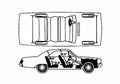 Blueprint Dodge Dart Swinger Coupe 1974 A4 Photo Print