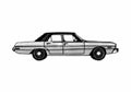 Blueprint Dodge Dart custom 4 door Sedan 1973 A4 Photo Print