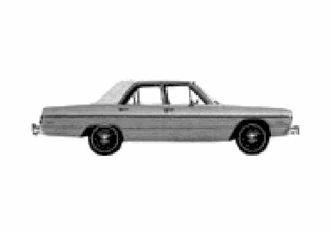 Blueprint Dodge Dart custom 4 door Sedan 1975 A4 Photo Print