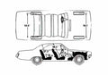 Blueprint Dodge Dart swinger Sedan 1973 A4 Photo Print