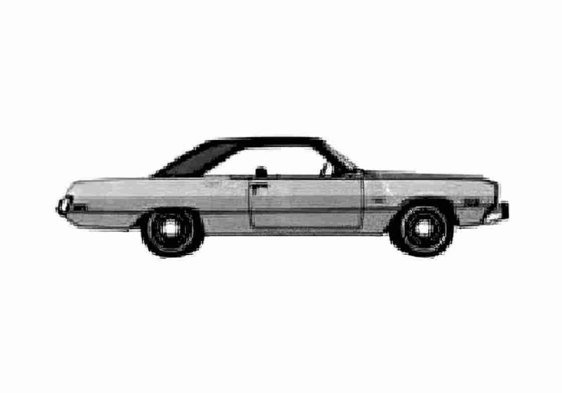 Blueprint Dodge Dart swinger special 2 door Sedan 1973 A4 Photo Print