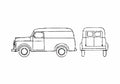 Blueprint Dodge Delivery Panel Van 1948 A4 Photo Print