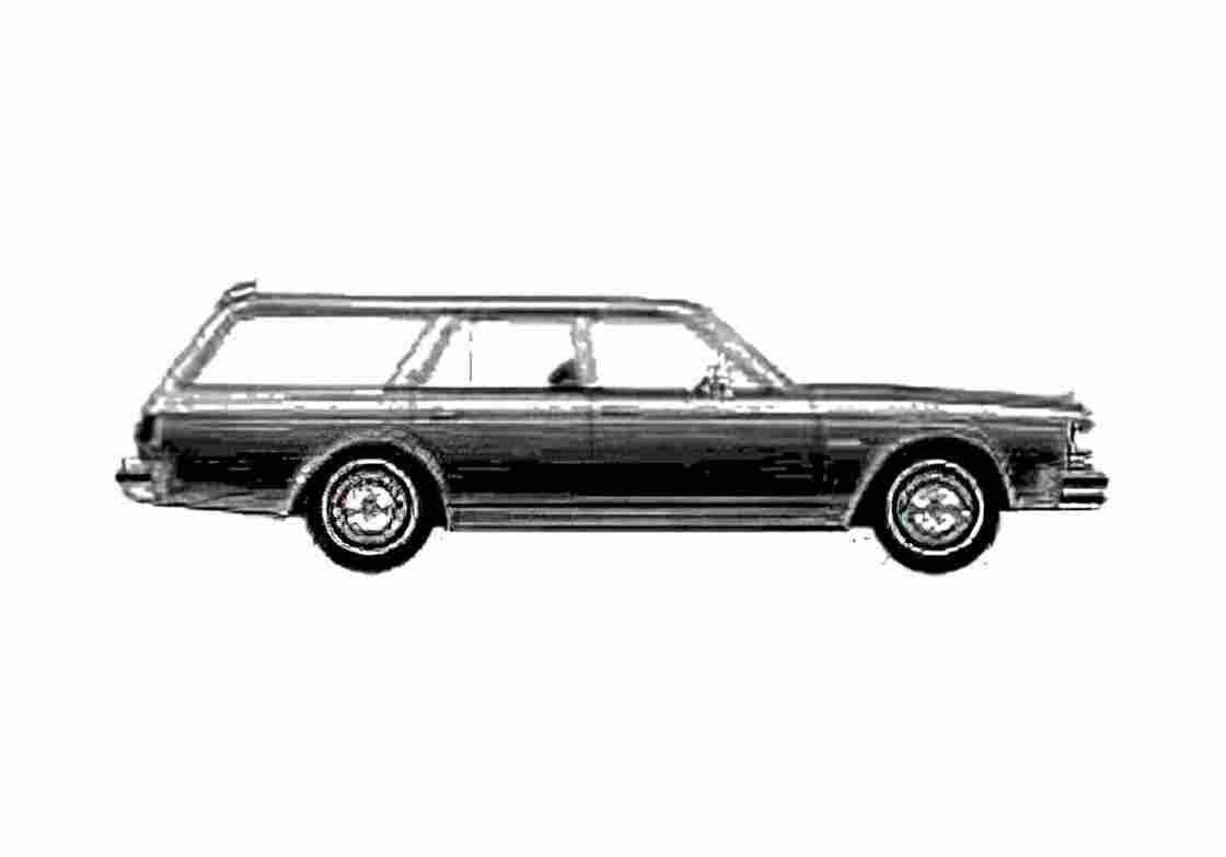 Blueprint Dodge Diplomat station Wagon 1979 A4 Photo Print