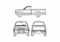 Blueprint Dodge Durango 1000 Pick up 1986 A4 Photo Print
