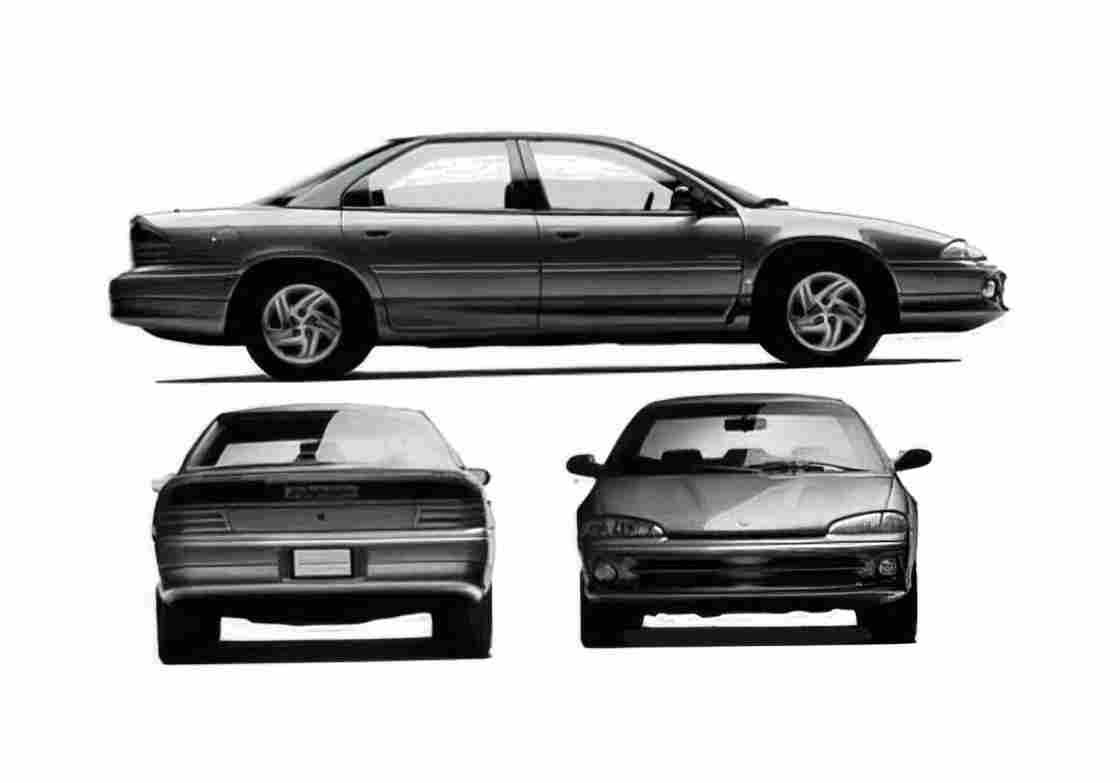 Blueprint Dodge Intrepid I ES Sedan 1993 A4 Photo Print