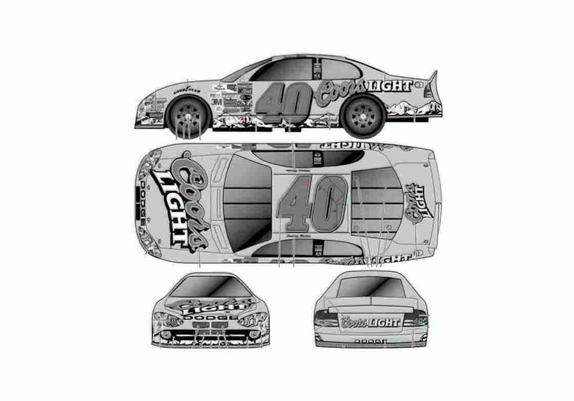 Blueprint Dodge Intrepid R T 40 Sterling Marlin Coors Light Coupe 199 A4 Photo Print
